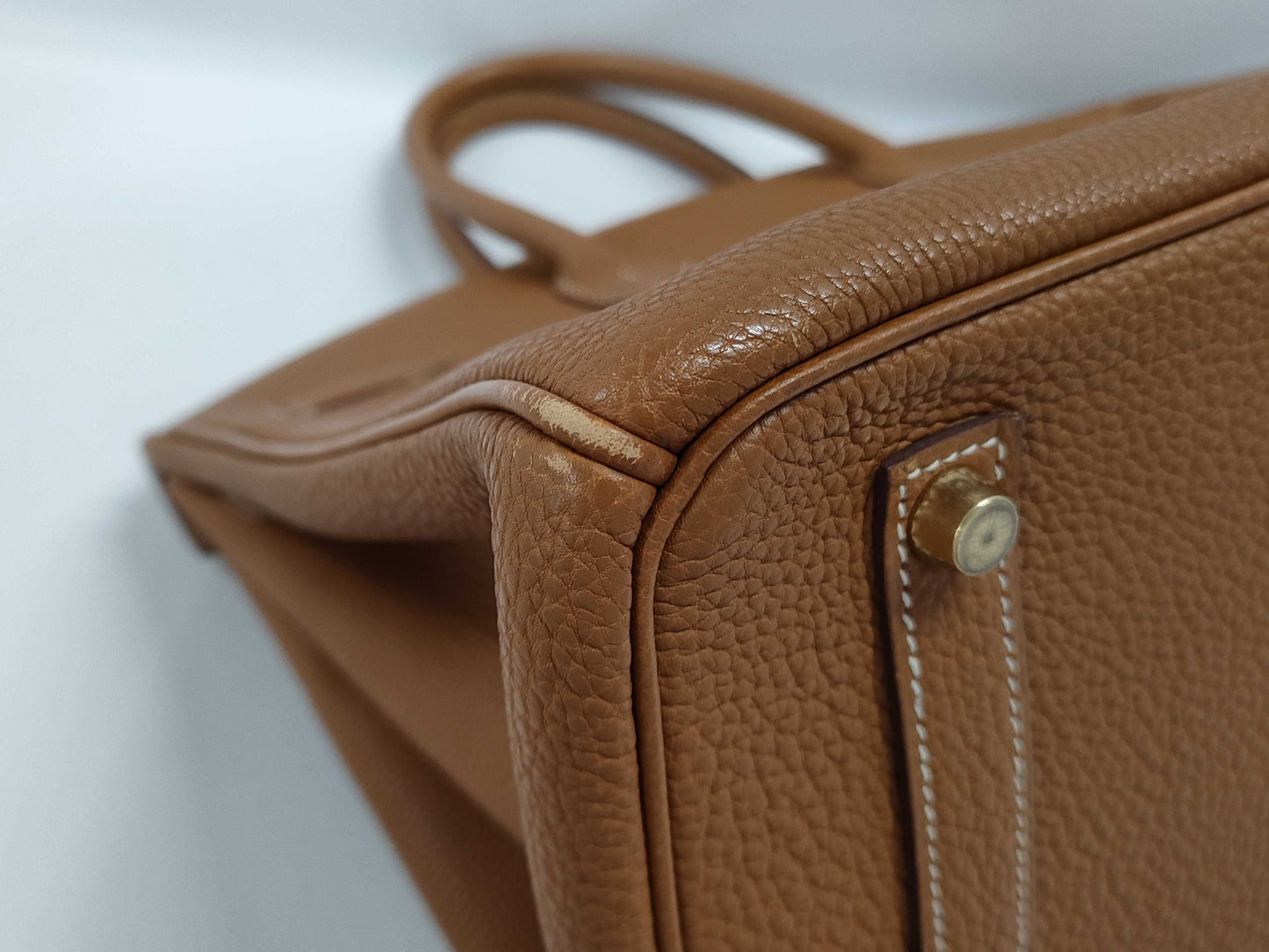 HERMES Birkin 35 with Gold Hardware and Togo Leather Handbag