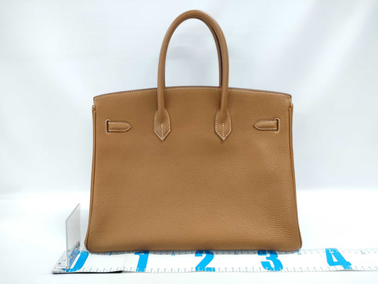 HERMES Birkin 35 with Gold Hardware and Togo Leather Handbag
