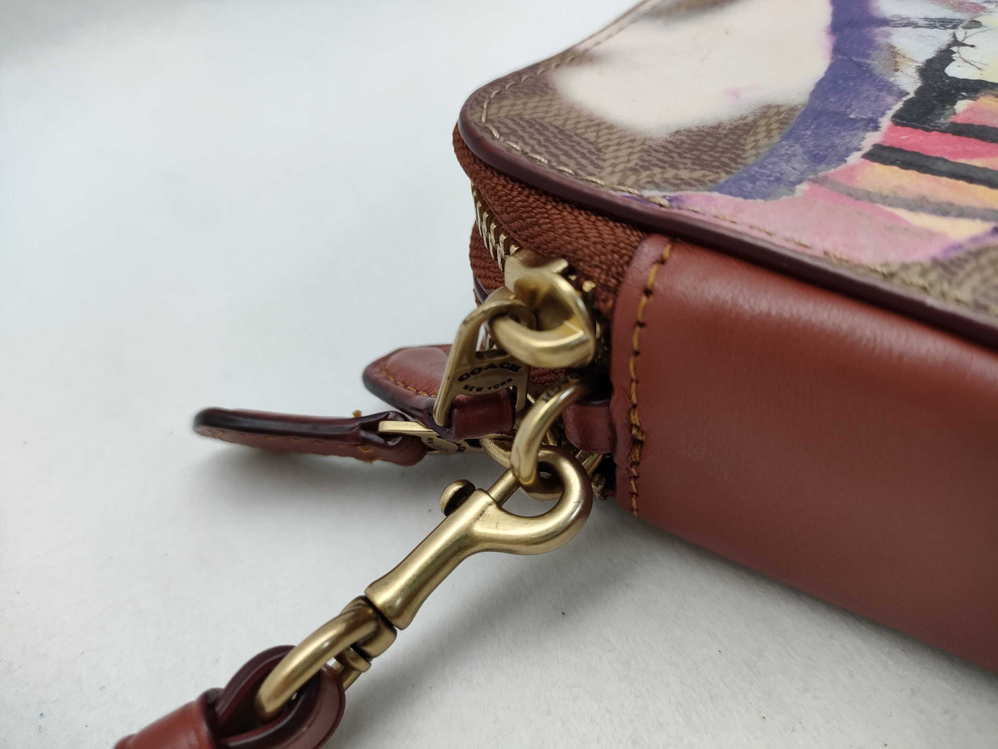 COACH Signature Mini Shoulder Bag, Brown