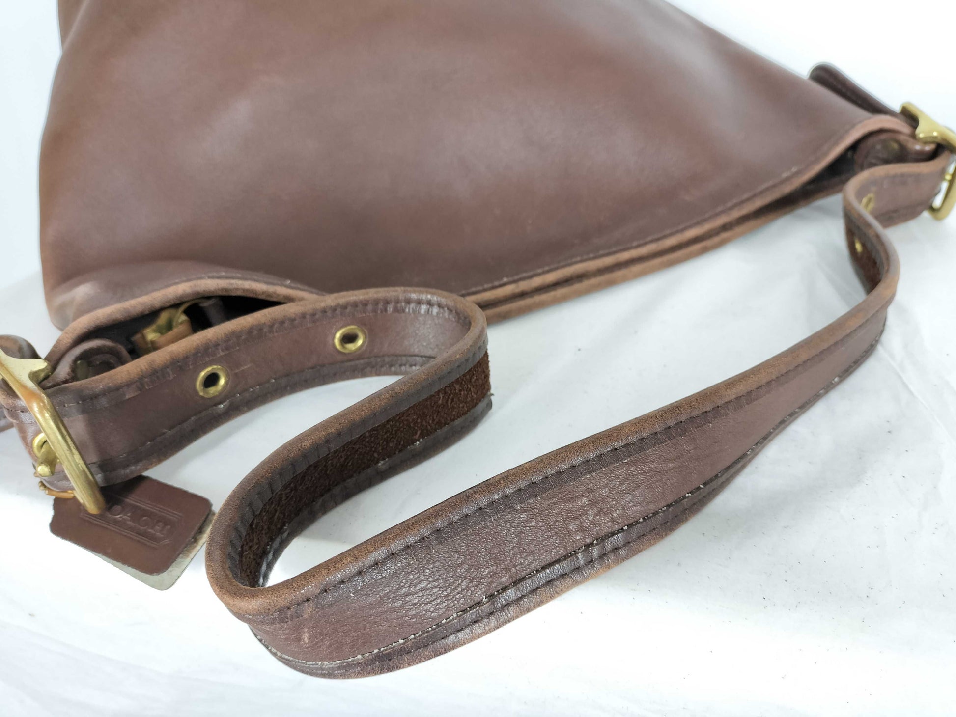 COACH Leather Shoulder Bag Brown Shoulder Bag