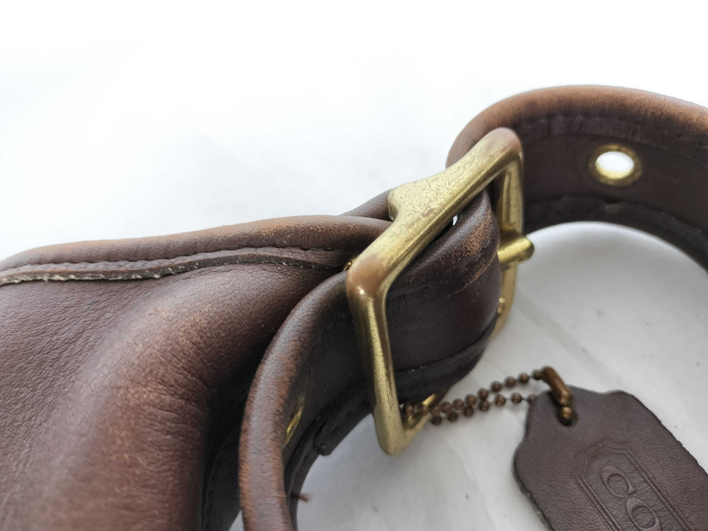 COACH Leather Shoulder Bag Brown Shoulder Bag