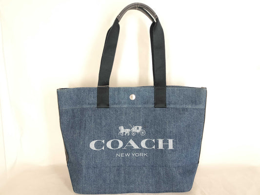 COACH denim tote bag