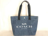 COACH denim tote bag