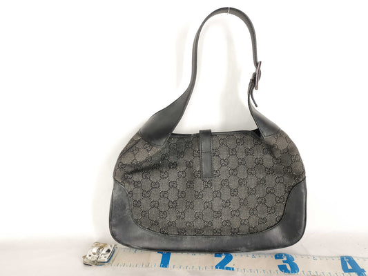 GUCCI GG Canvas One-Shoulder Black Shoulder Bag