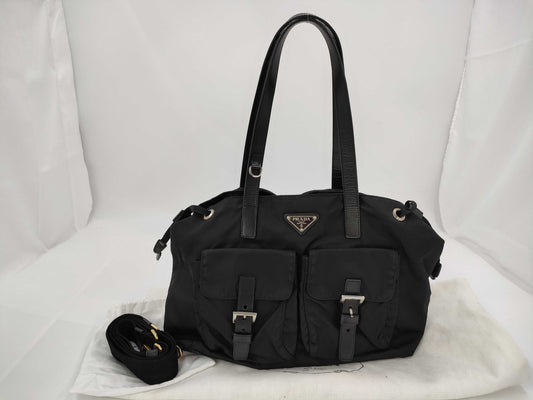 PRADA Nylon Tote Bag Black Tote Bag
