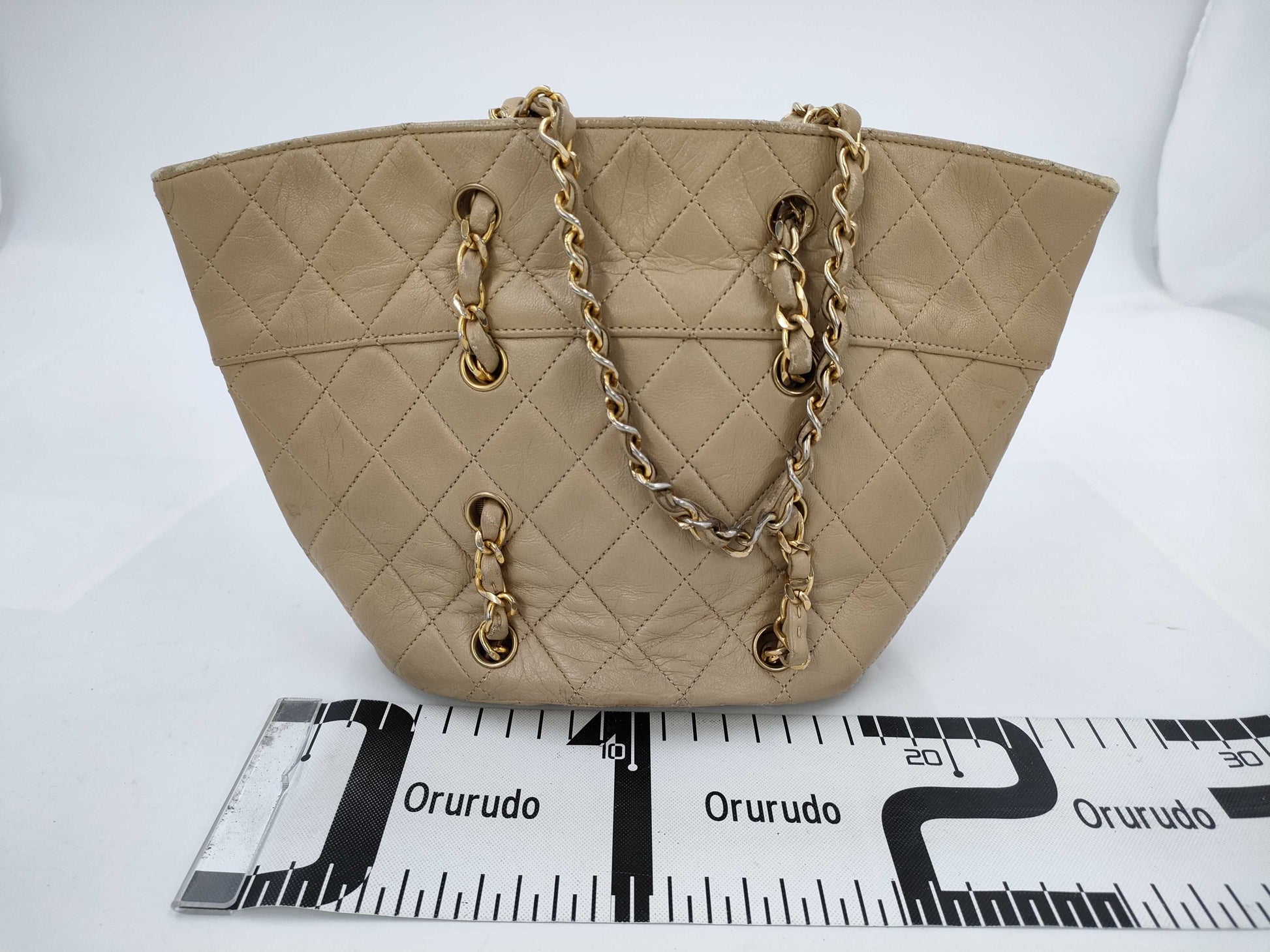 CHANEL Matlasse Chain Shoulder Bag 1st Beige Shoulder Bag