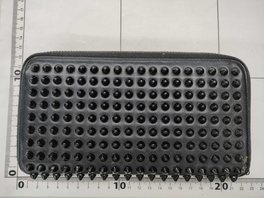 Christian Louboutin Studded Zippy Wallet in Black