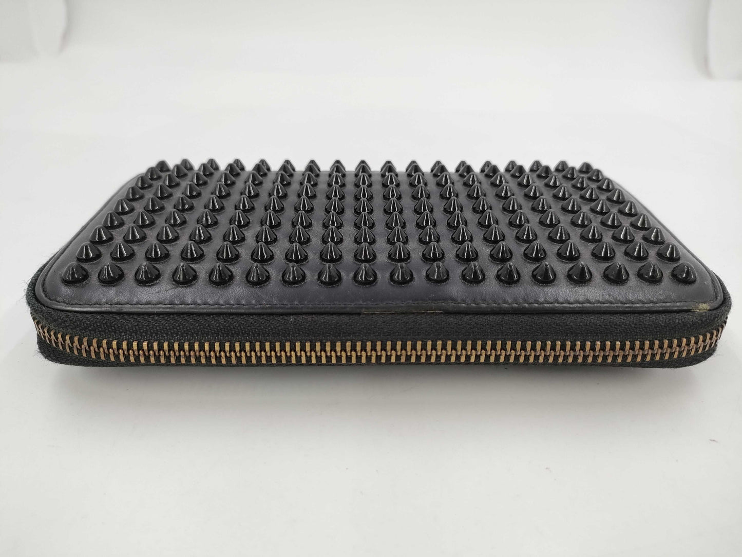 Christian Louboutin Louboutin Studded Zippy Wallet Black Wallet