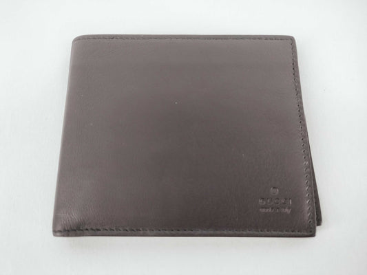 GUCCI Gucci Leather Folding Wallet Black Wallet