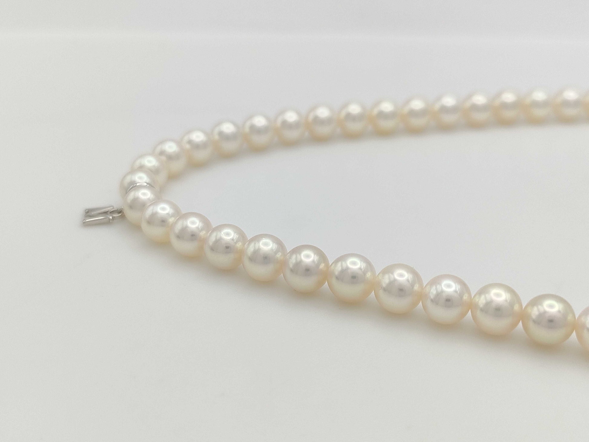 MIKIMOTO M Charm Pearl Diameter Approx. 5.9mm-6.6mm SV 25.2g Necklace