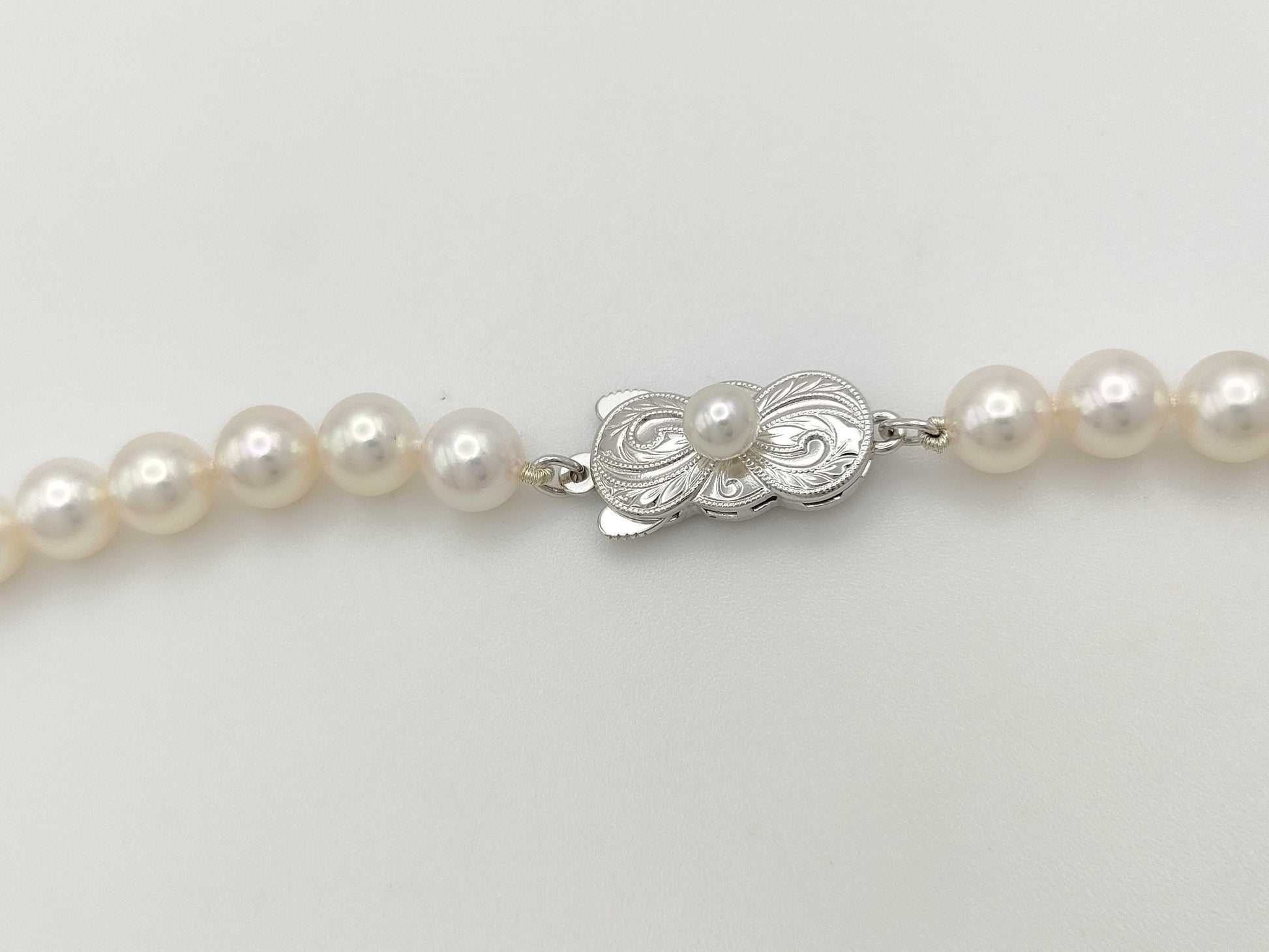 MIKIMOTO M Charm Pearl Diameter Approx. 5.9mm-6.6mm SV 25.2g Necklace