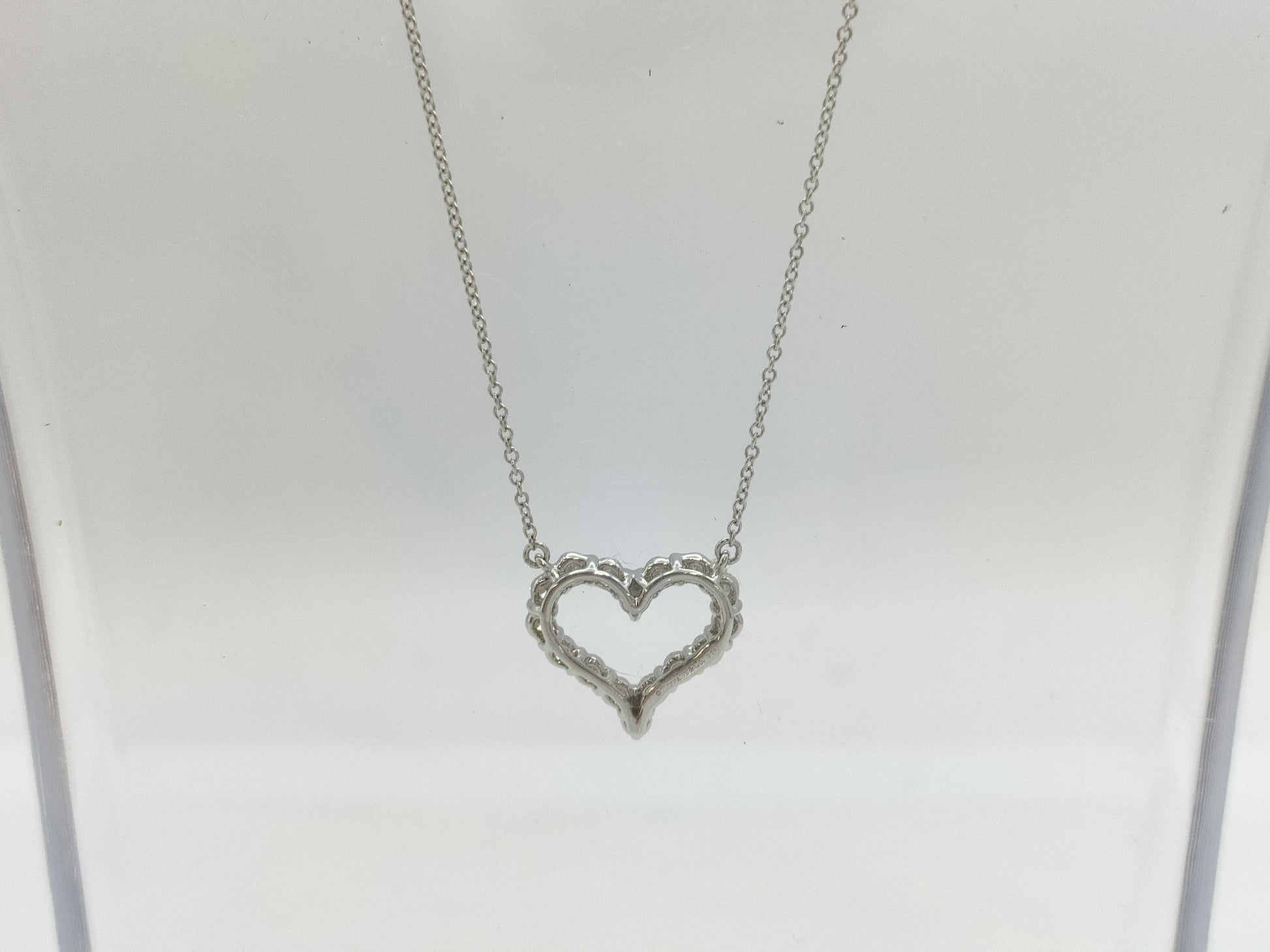 Tiffany&Co. Sentimental Heart Diamond PT950 4.7g Necklace