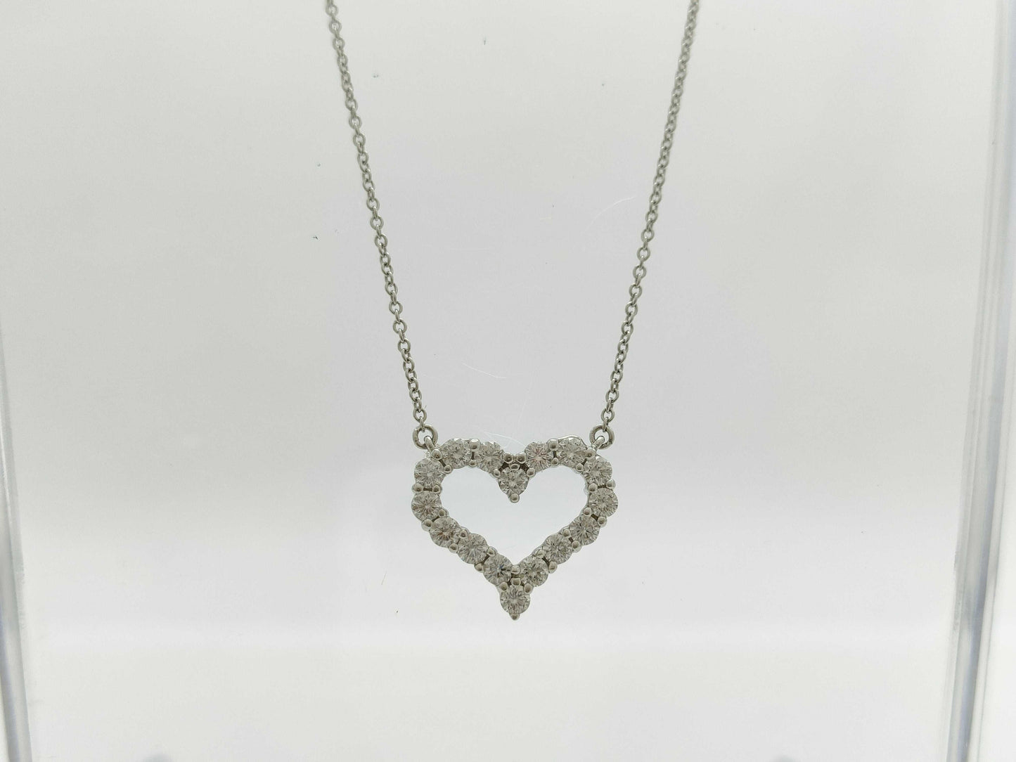 Tiffany&Co. Sentimental Heart Diamond PT950 4.7g Necklace