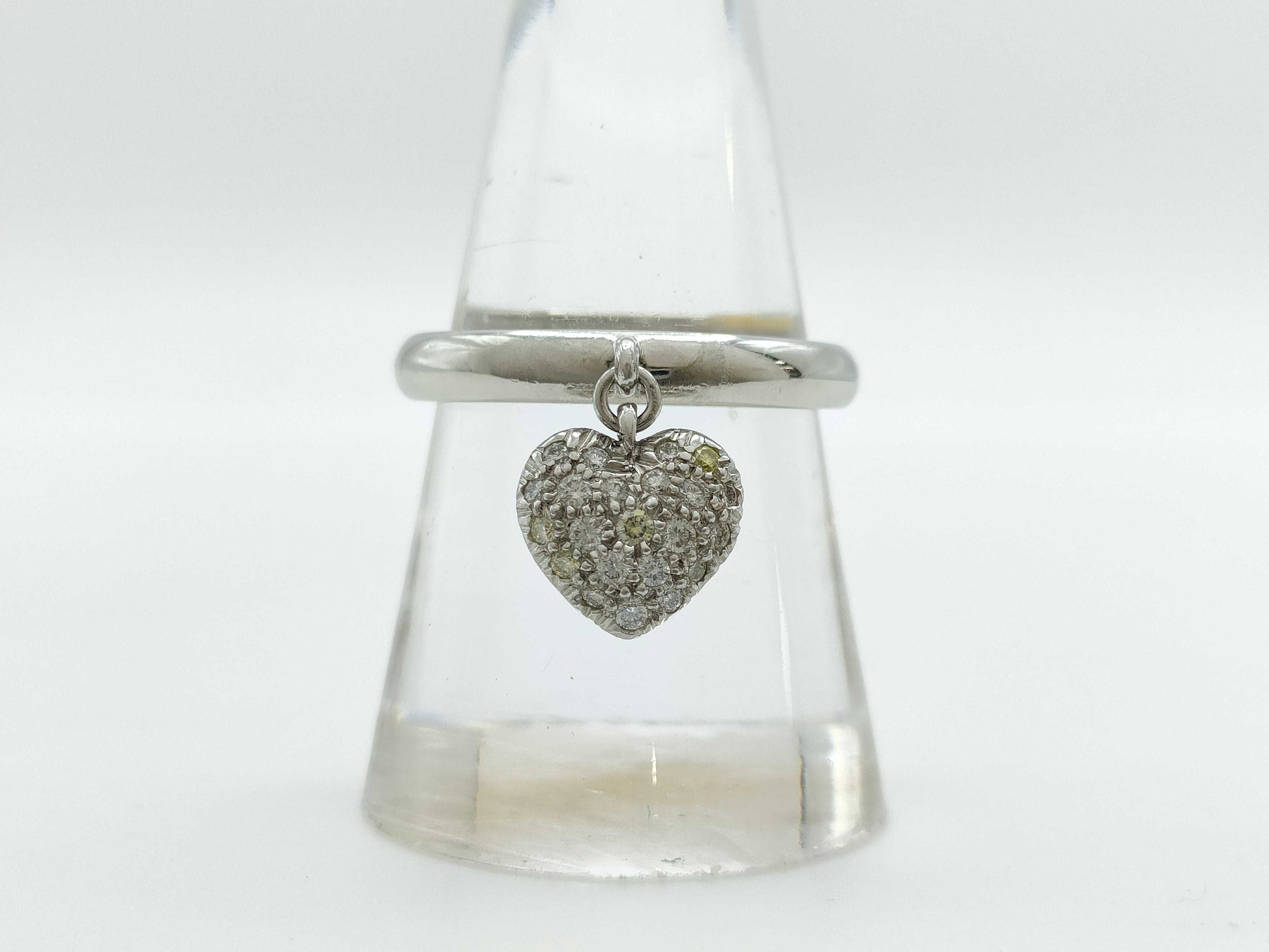 Tiffany&Co. Heart Diamond PT950 8.5g Ring