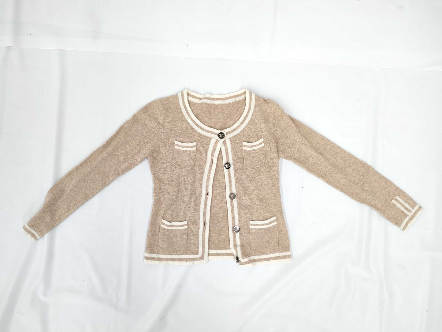 CHANEL Beige 38 Cardigan