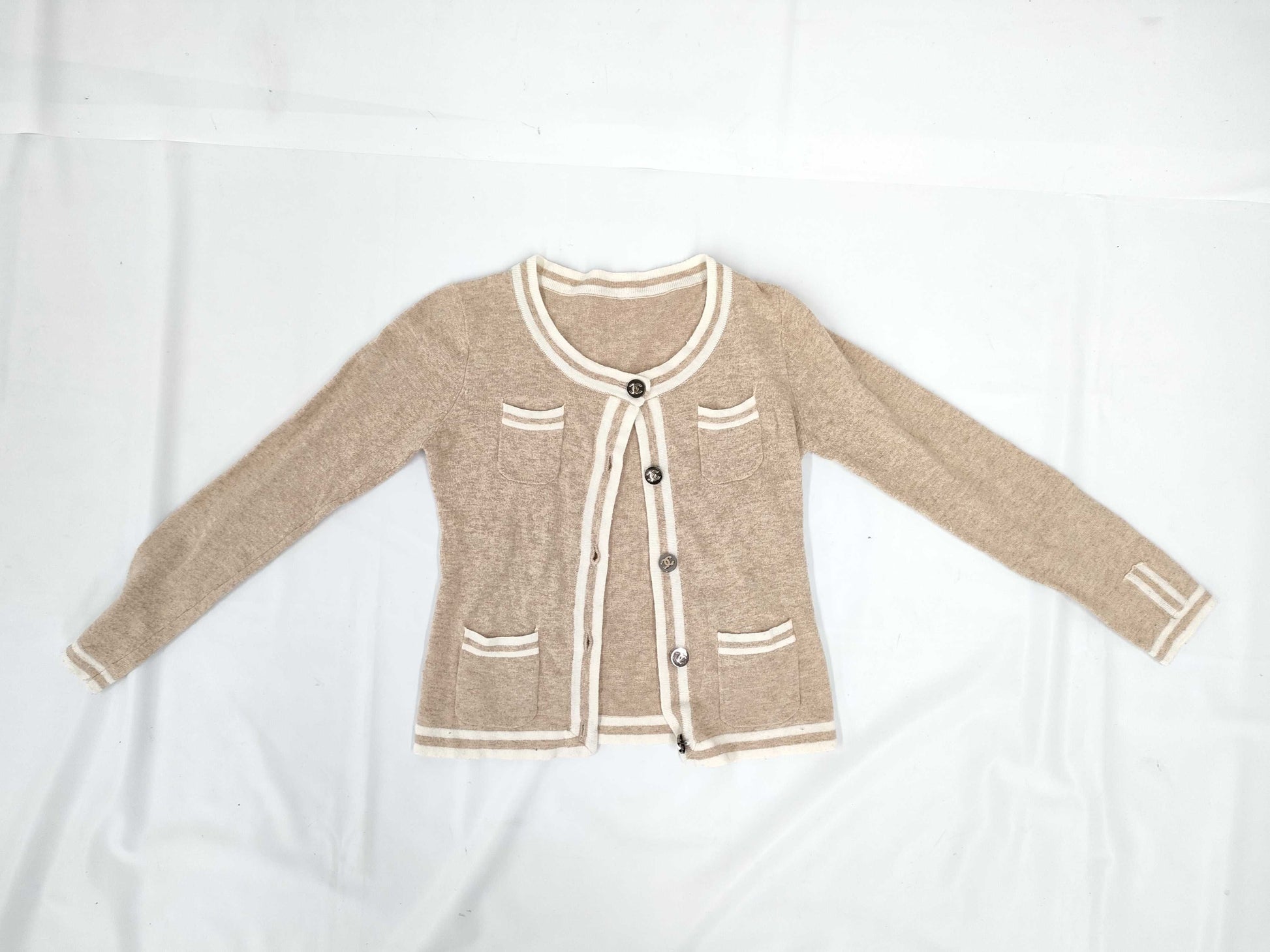 CHANEL Beige 38 Cardigan