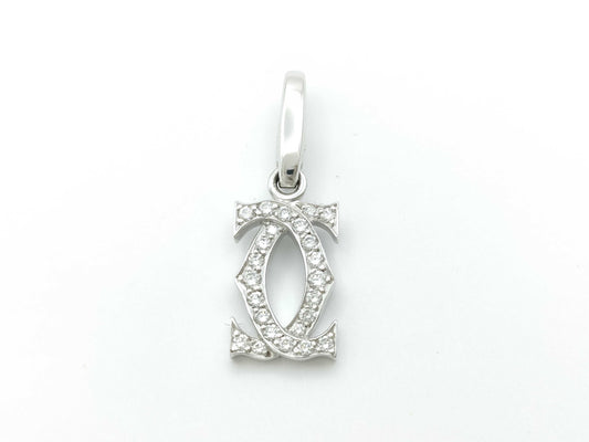 Cartier 2C Diamond 750 2.2g Pendant Top