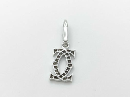 Cartier 2C Diamond 750 2.2g Pendant Top