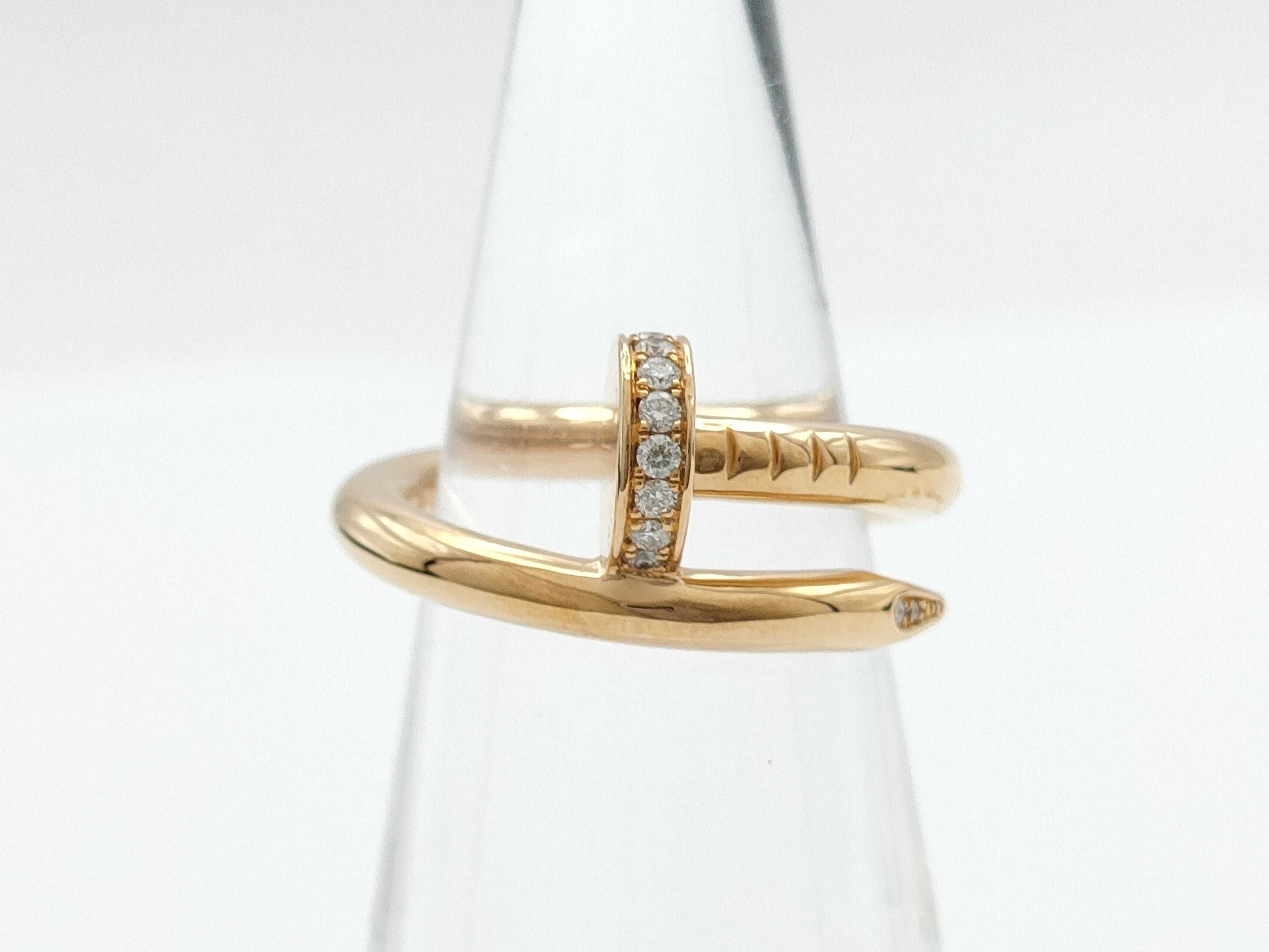 Cartier Justo Ankle #51 Diamond PG Au750 7.5g Ring