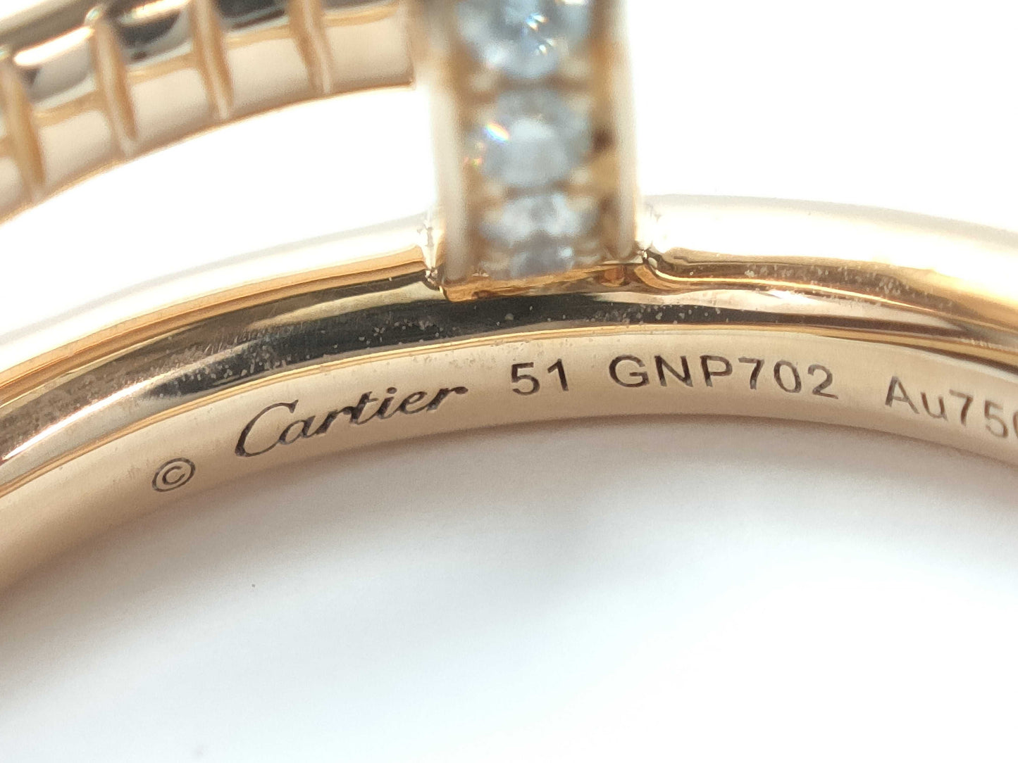 Cartier Justo Ankle #51 Diamond PG Au750 7.5g Ring