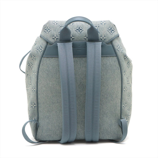 LOUIS VUITTON Denim Montsouris Backpack, Washed Denim, Backpack/Daypack, M22534. 2023 Backpack