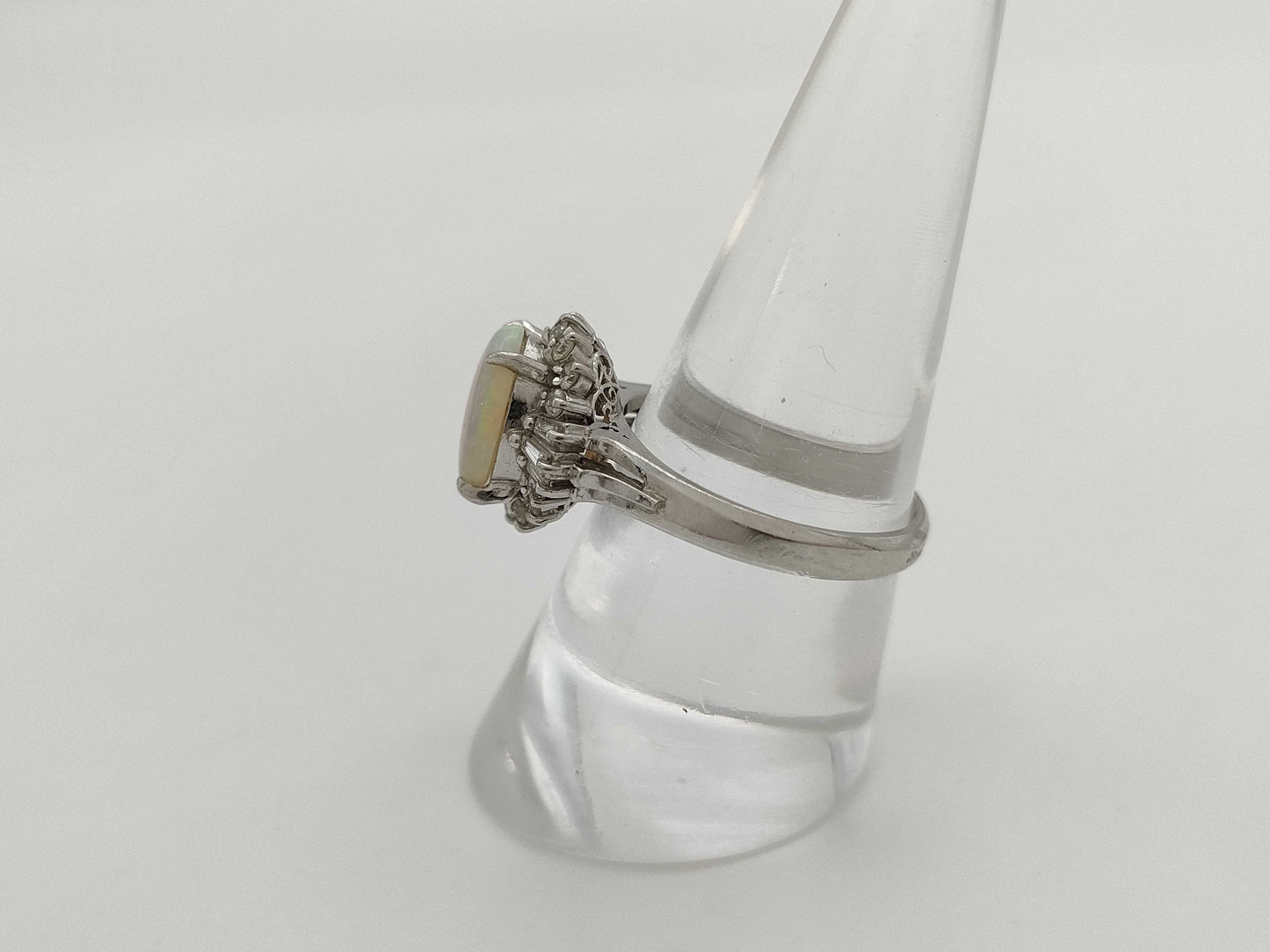 Opal D0.43/0.133ct PT900 6.5g Ring