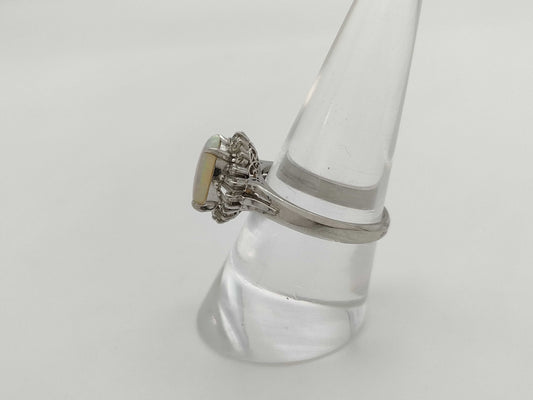Opal D0.43/0.133ct PT900 6.5g Ring