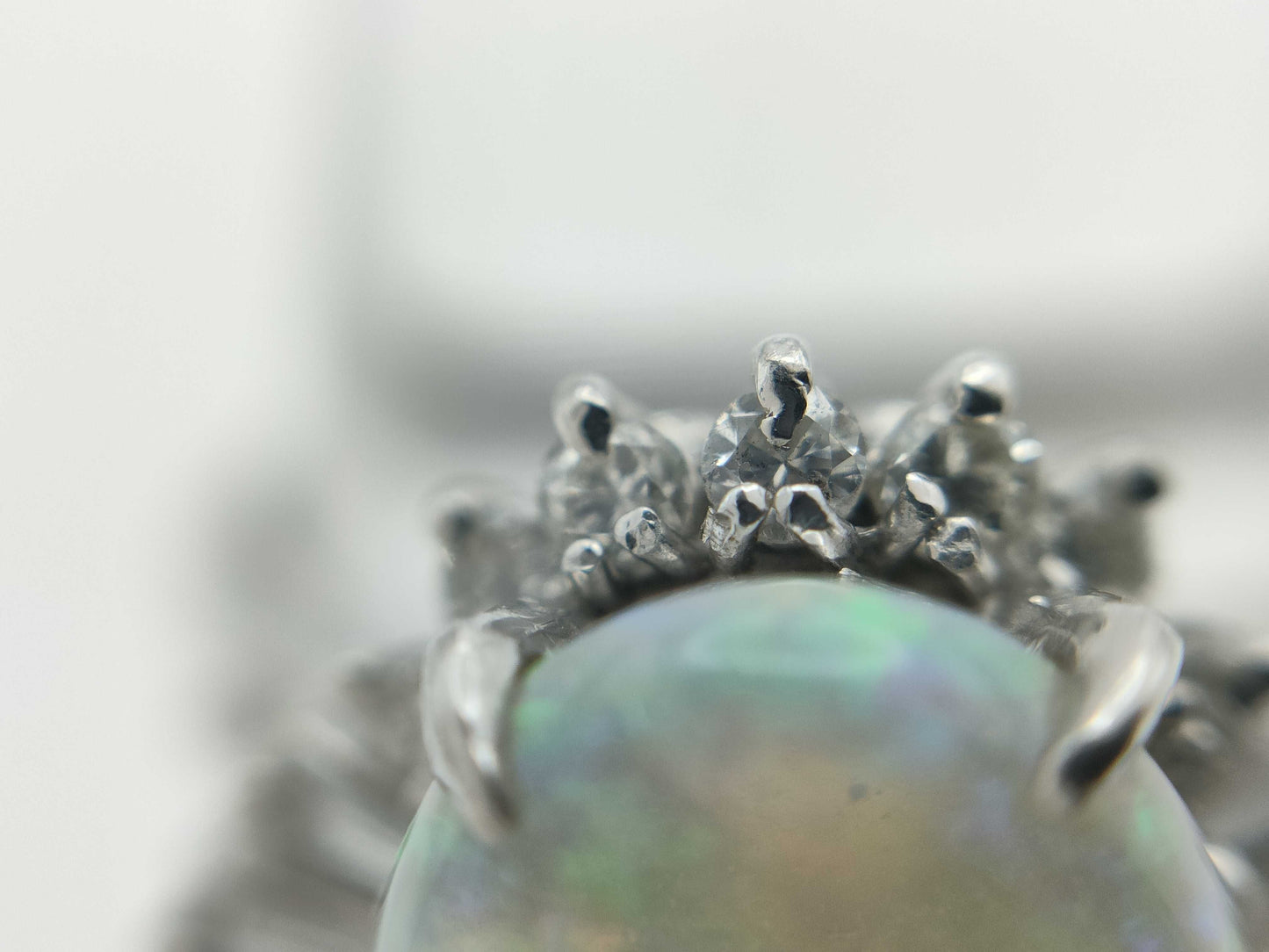 Opal D0.43/0.133ct PT900 6.5g Ring