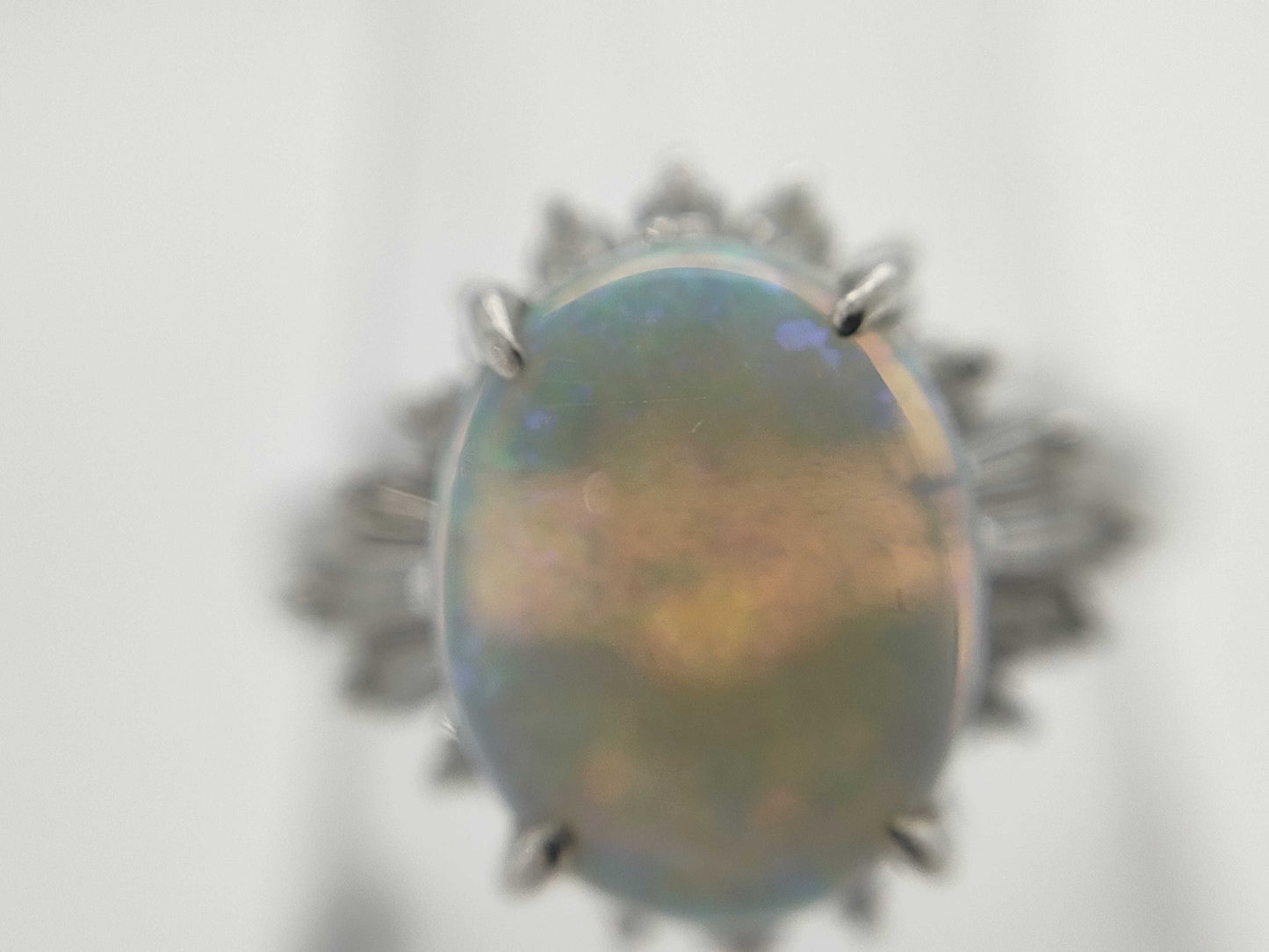 Opal D0.43/0.133ct PT900 6.5g Ring