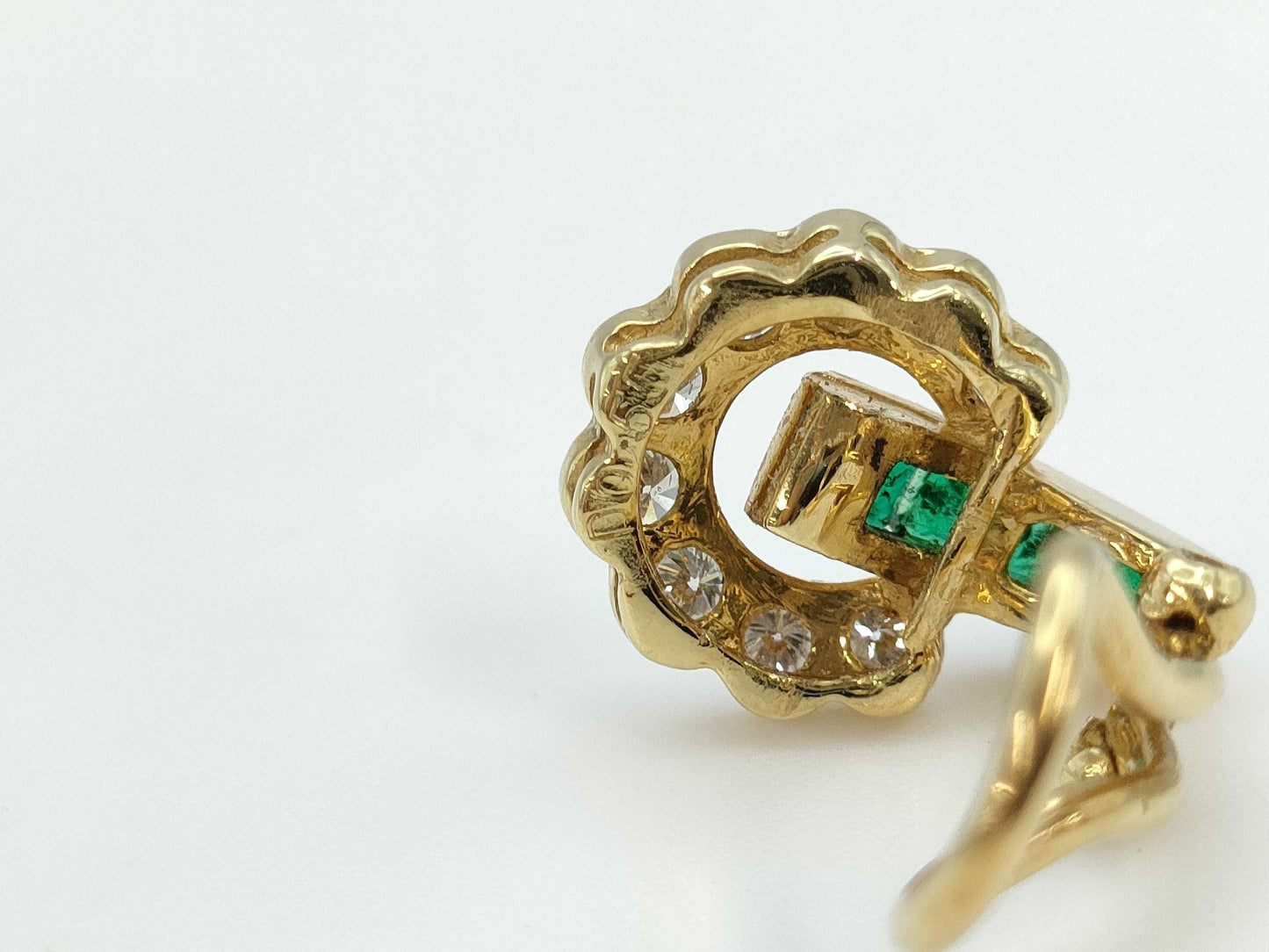 E0.59ct D0.55ct K18 5.0g Earrings