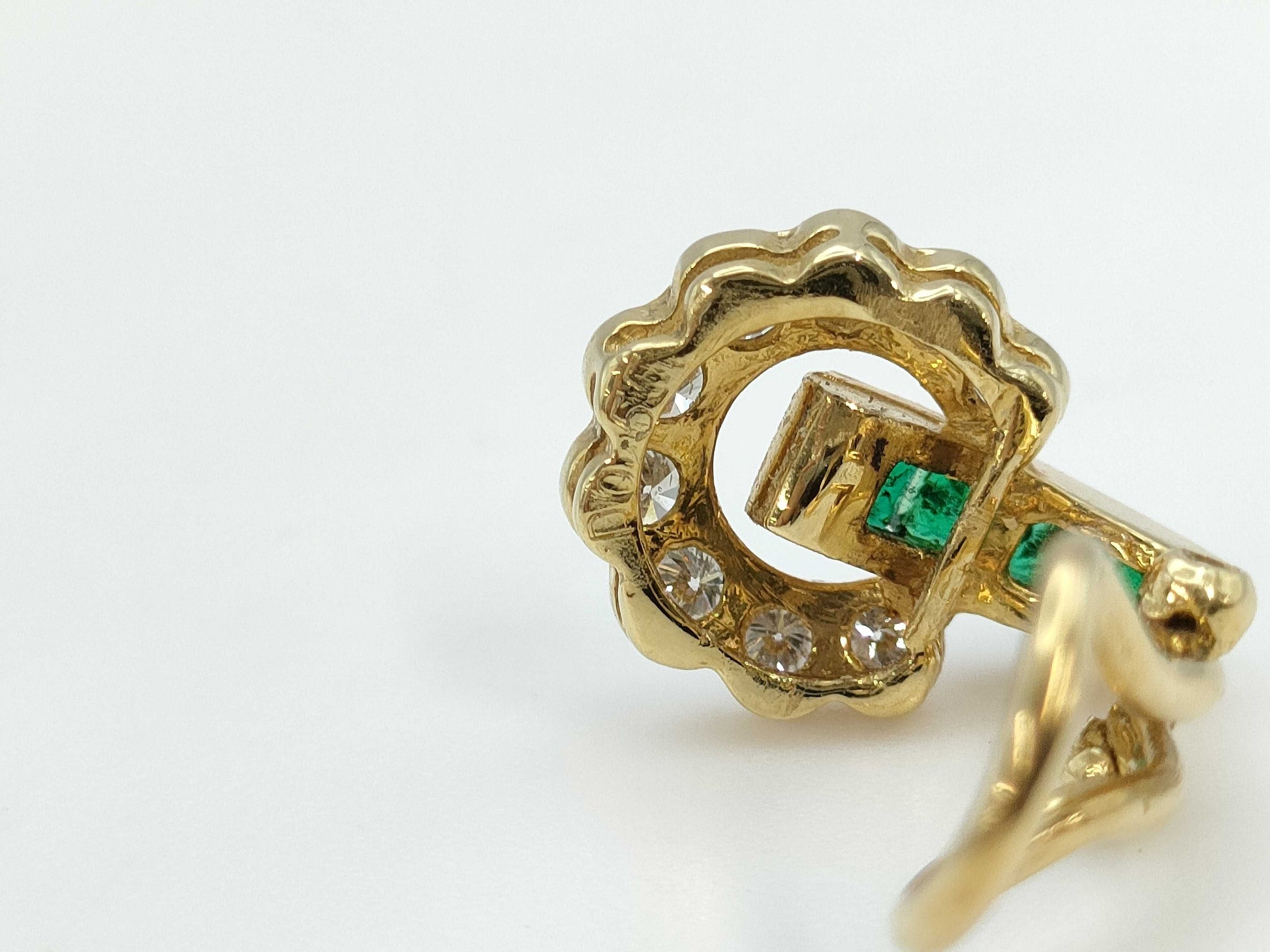 E0.59ct D0.55ct K18 5.0g Earrings