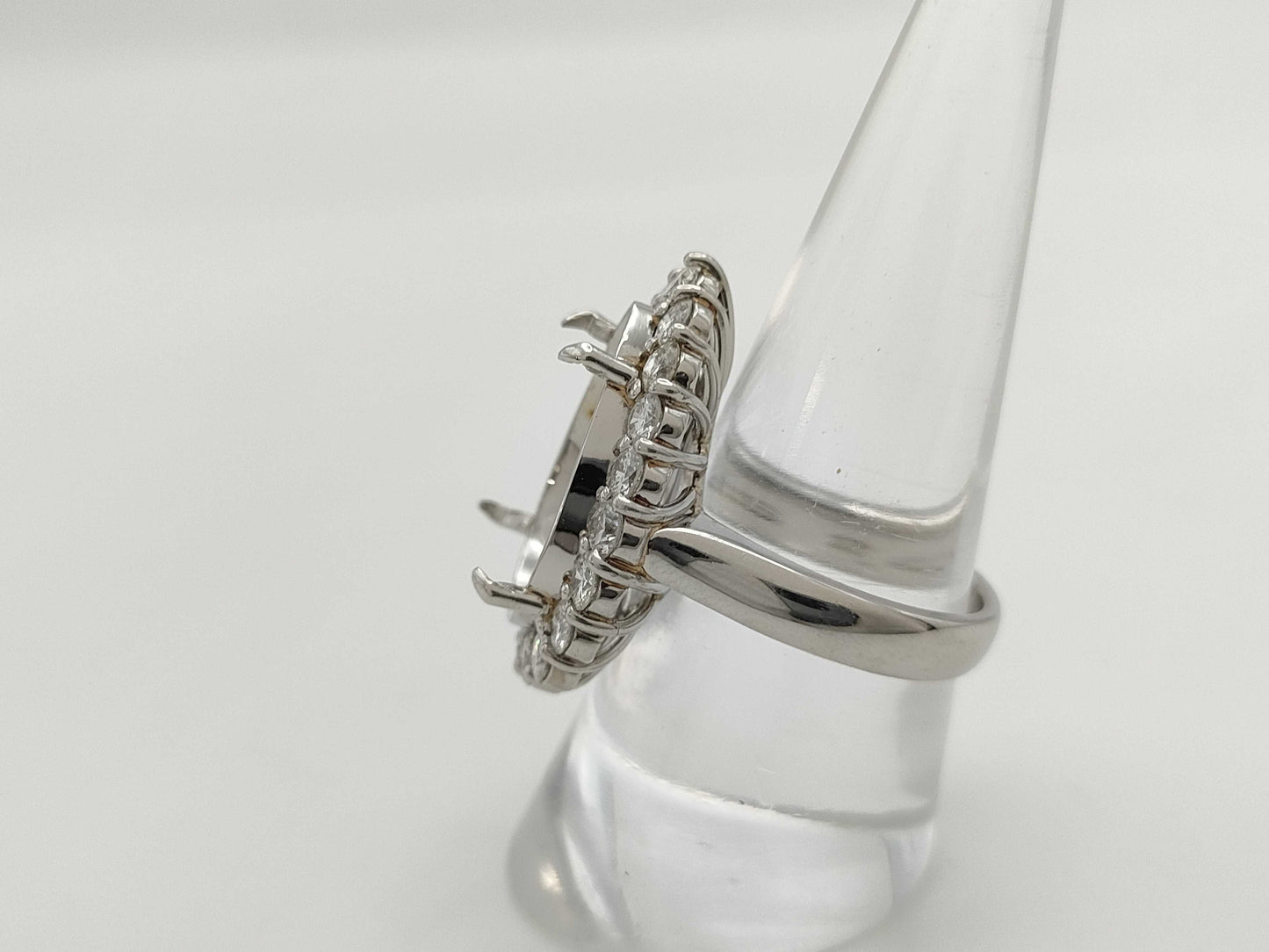 D2.03ct 20pcs Empty Frame PT900 18.0g Ring