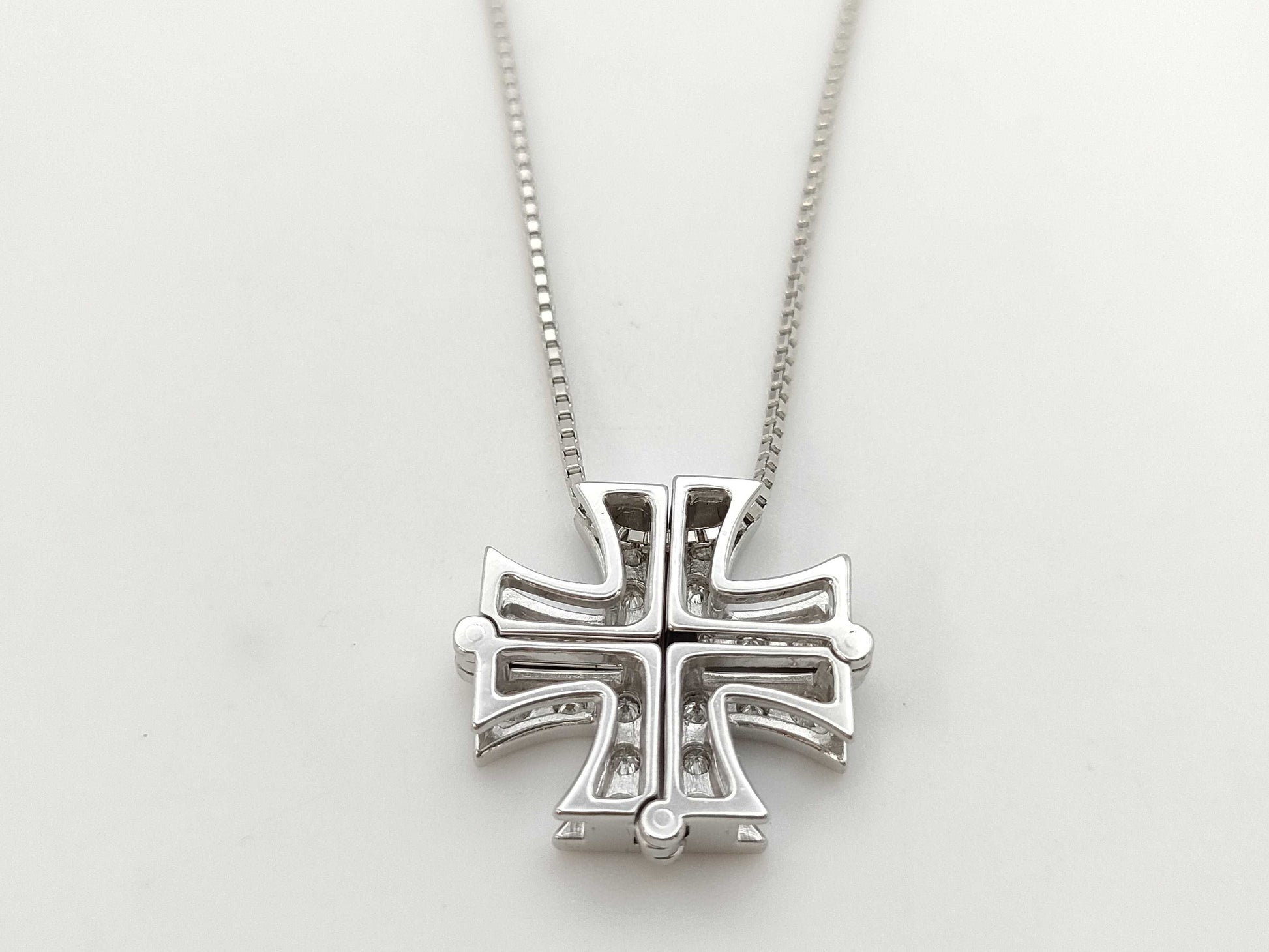 TASAKI TASAKI D0.39ct Cross K18WG 9.2g Necklace