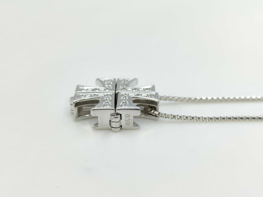 TASAKI TASAKI D0.39ct Cross K18WG 9.2g Necklace