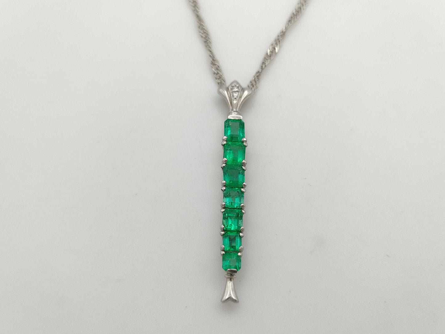E2.00ct D0.02ct PT900/850 8.0g Necklace