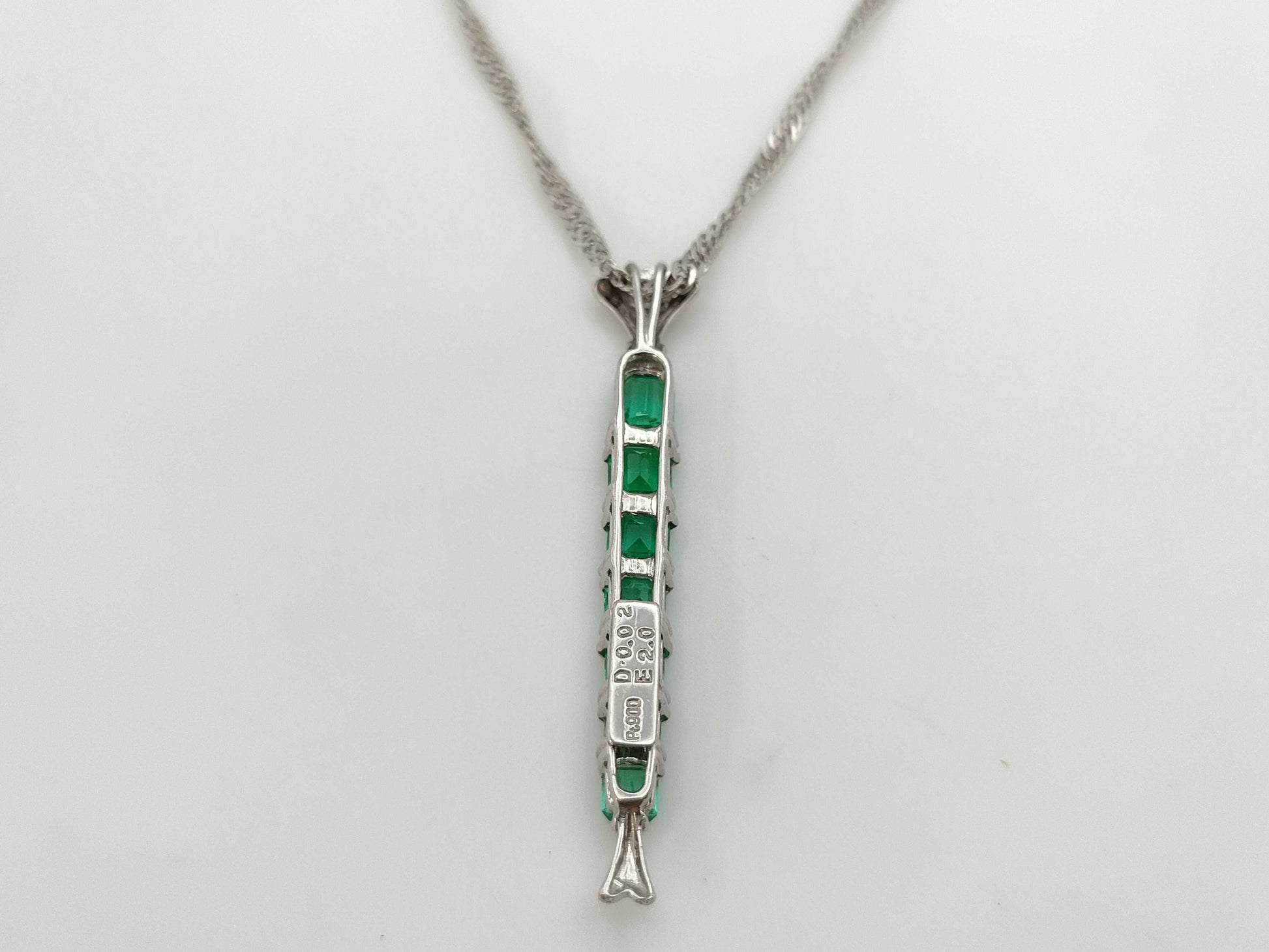 E2.00ct D0.02ct PT900/850 8.0g Necklace