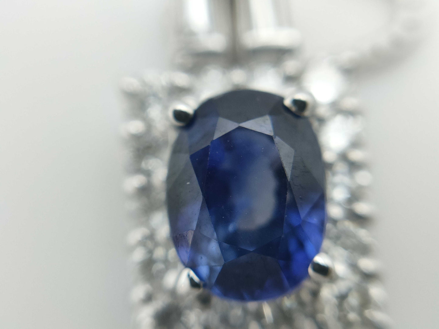 S1.01ct D0.30ct K18WG 3.3g Necklace