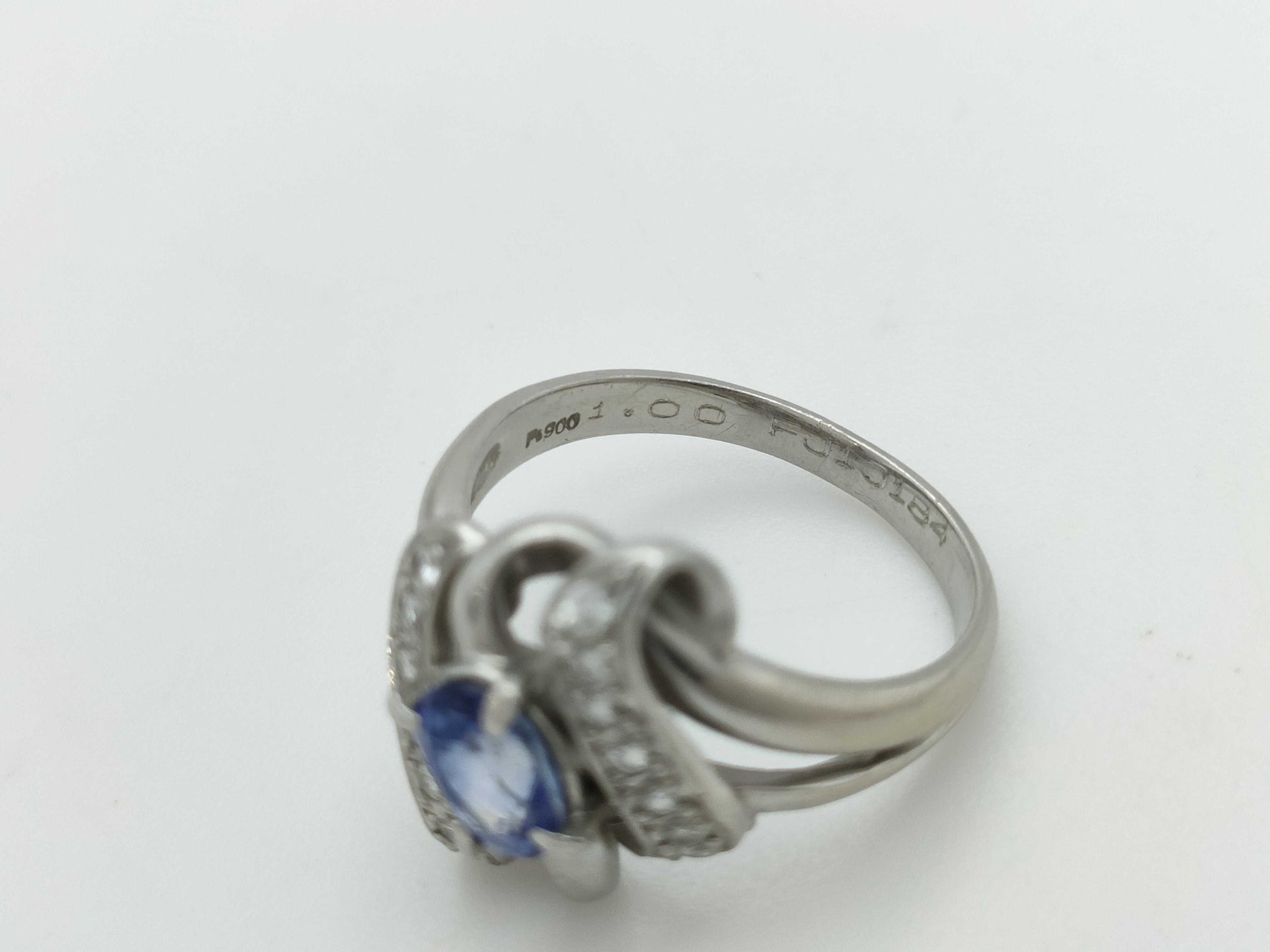 S1.00ct D0.20ct PT900 6.7g Ring