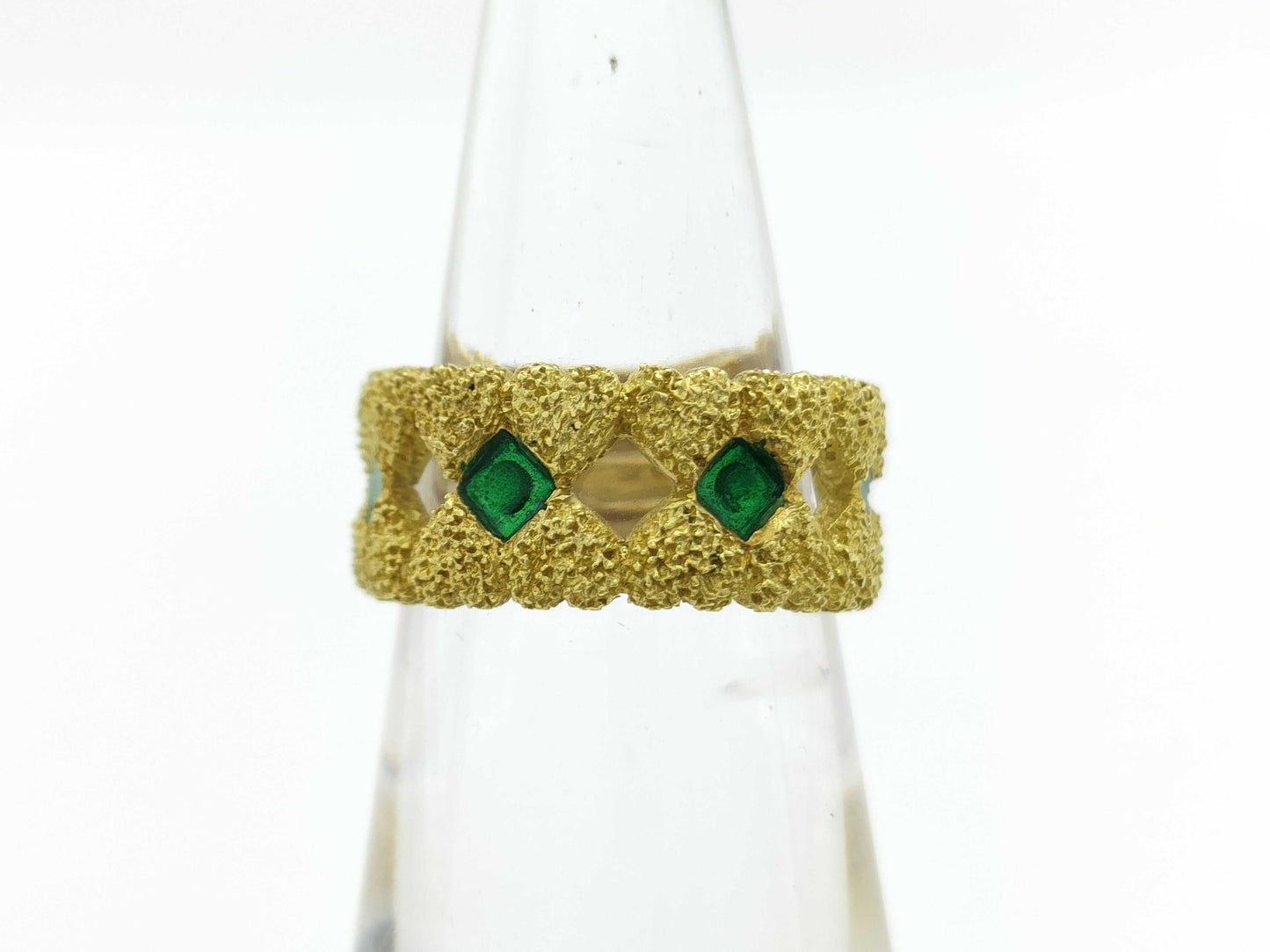 Cartier Enamel YG 18KT 6.7g Ring