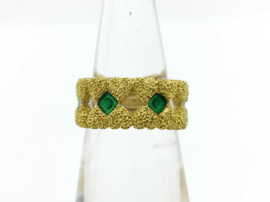 Cartier Enamel YG 18KT 6.7g Ring