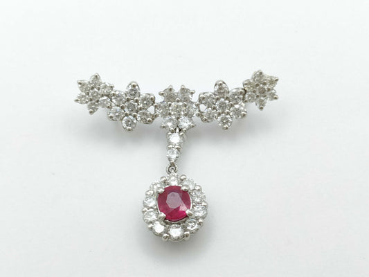R0.58ct D1.50ct PT900 4.0g Pendant Top