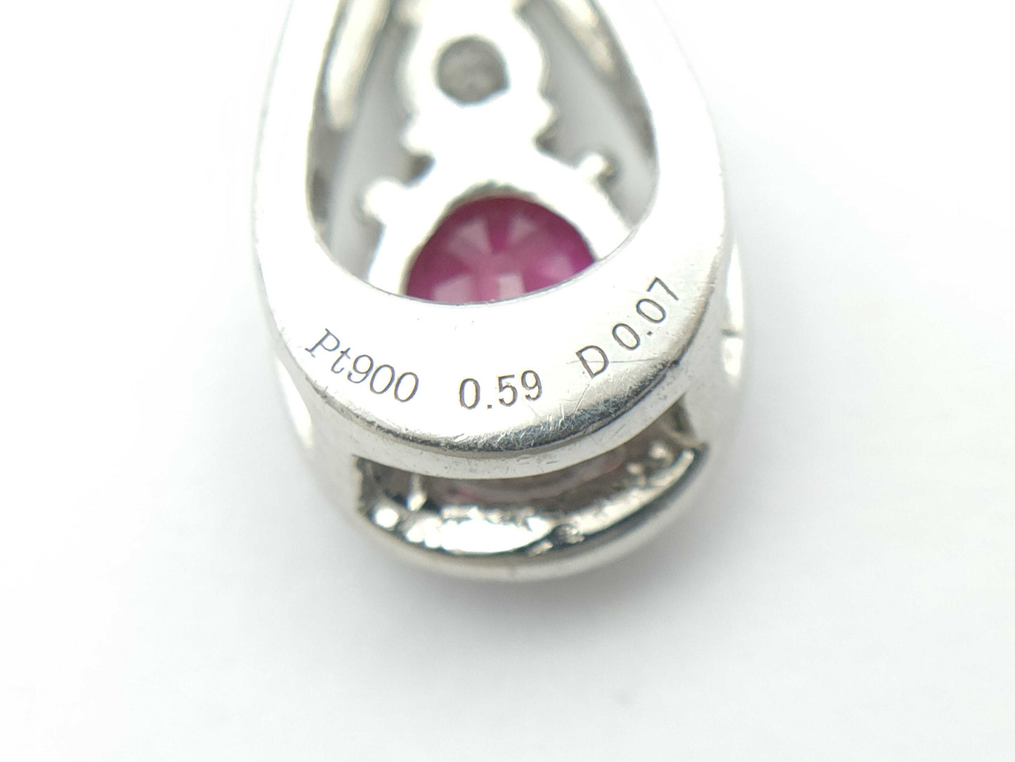 R0.59ct D0.07ct PT900 1.6g Pendant Top