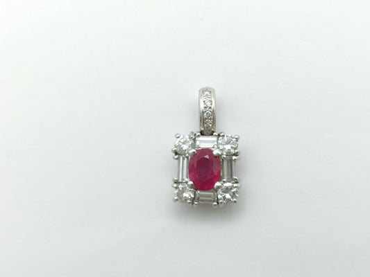 R0.77ct D0.66ct PT900 2.6g Pendant Top