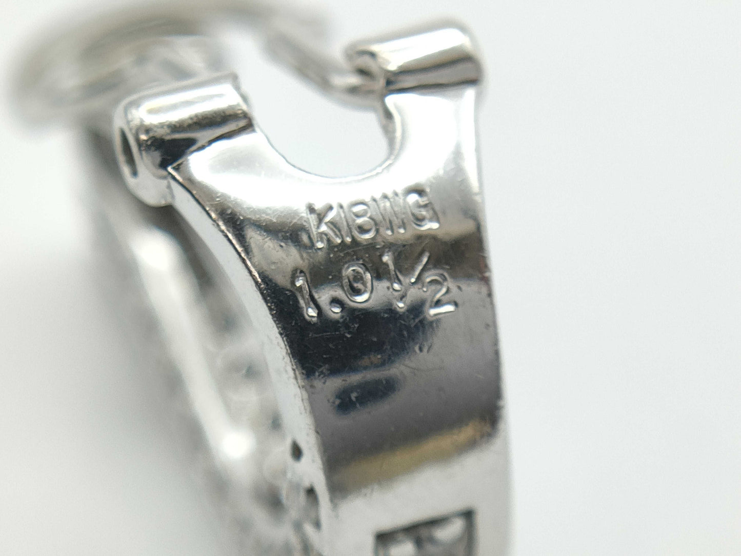 D1.01ct K18WG 7.2g Earrings
