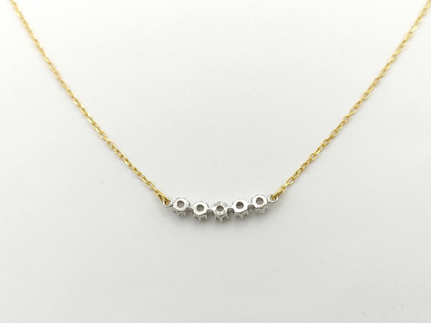 D0.09ct K18/K18WG 1.8g Necklace