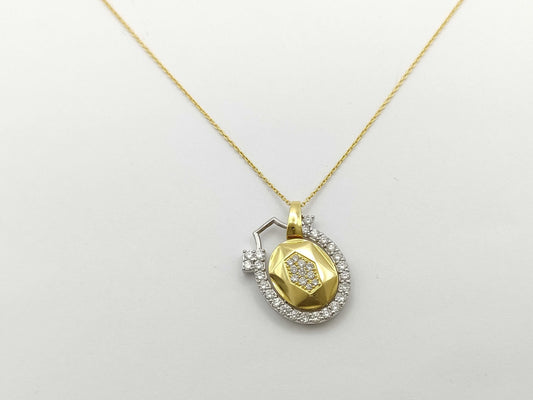 D0.58ct K18/PT900 4.4g Necklace