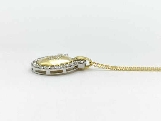 D0.58ct K18/PT900 4.4g Necklace