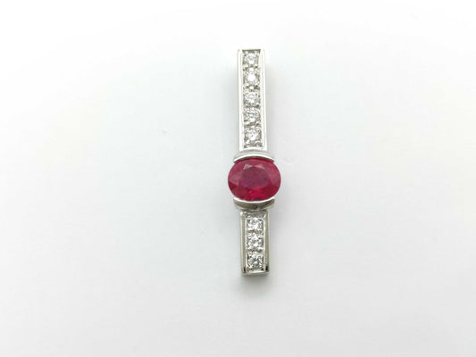 TASAKI R0.79ct D0.13ct PT900 3.4g Pendant Top