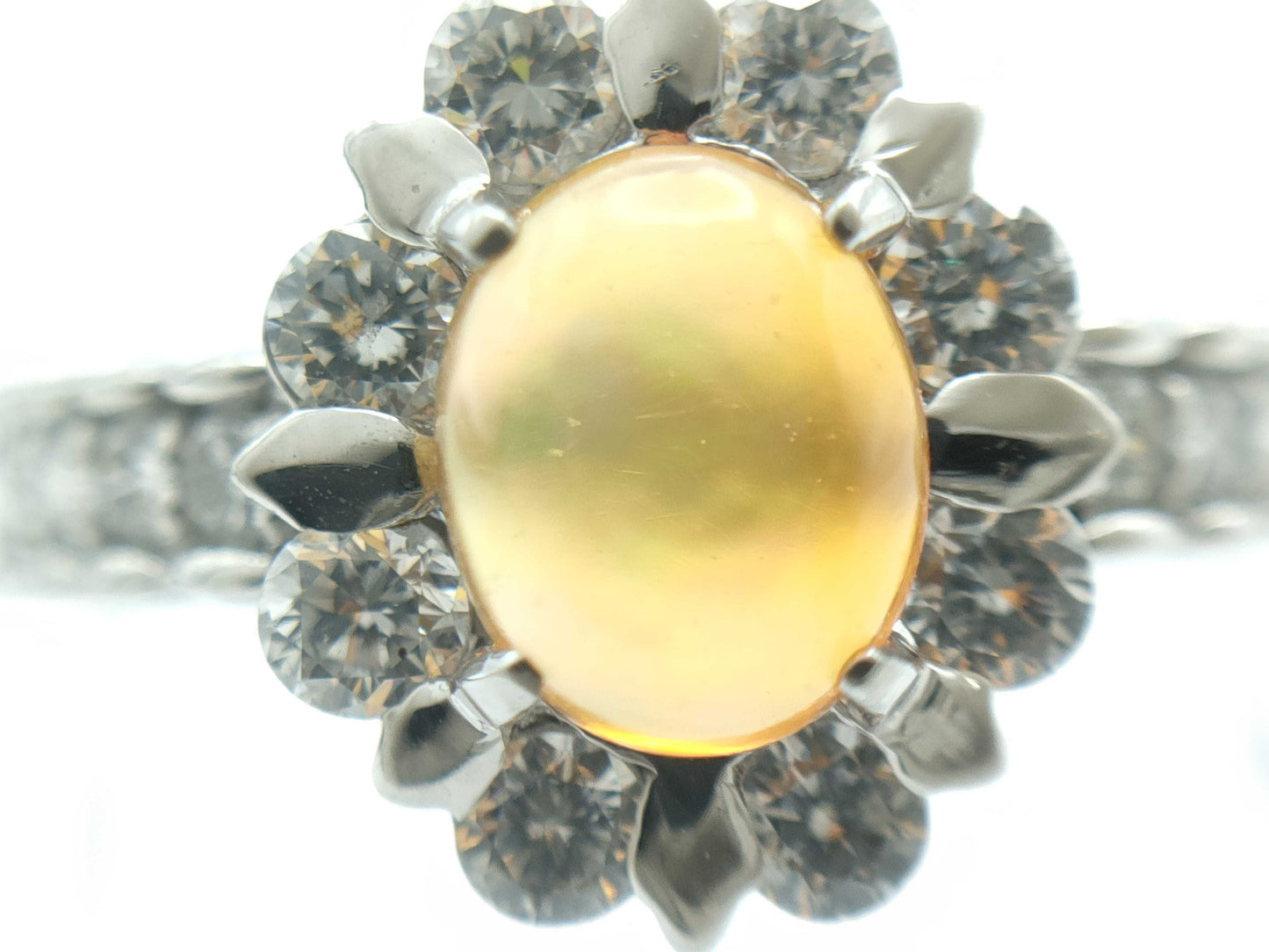 OP0.71ct D0.56ct PT900 4.3g Ring