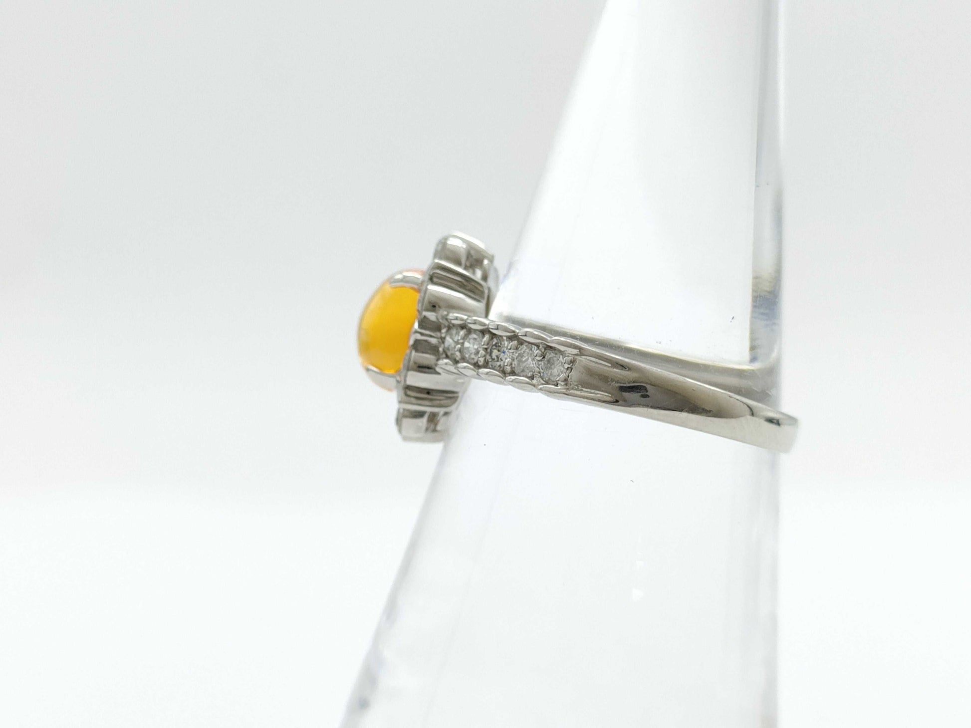 OP0.71ct D0.56ct PT900 4.3g Ring